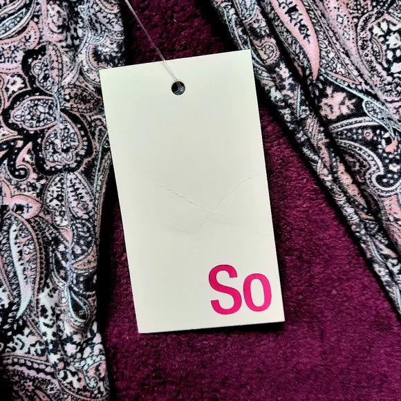 So L NWT Paisley Fit And Flare Long Sleeve Dress - Picture 7 of 10